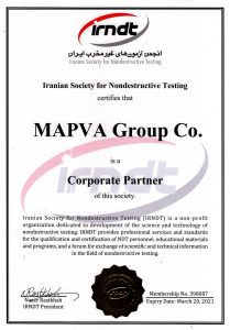 گواهی انچمن آزمون های غیر مخرب ایران