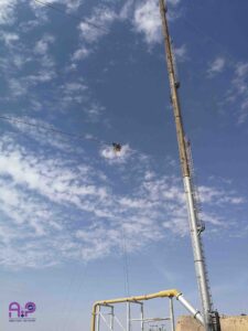 بازرسی غیرمخرب کابل مشعل های بلند پالایشگاه به روش نشت شار مغناطیسی